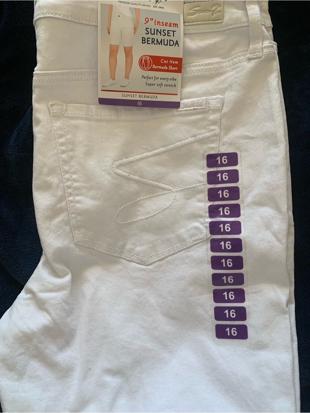 Seven7 White Sunset Bermuda Shorts
